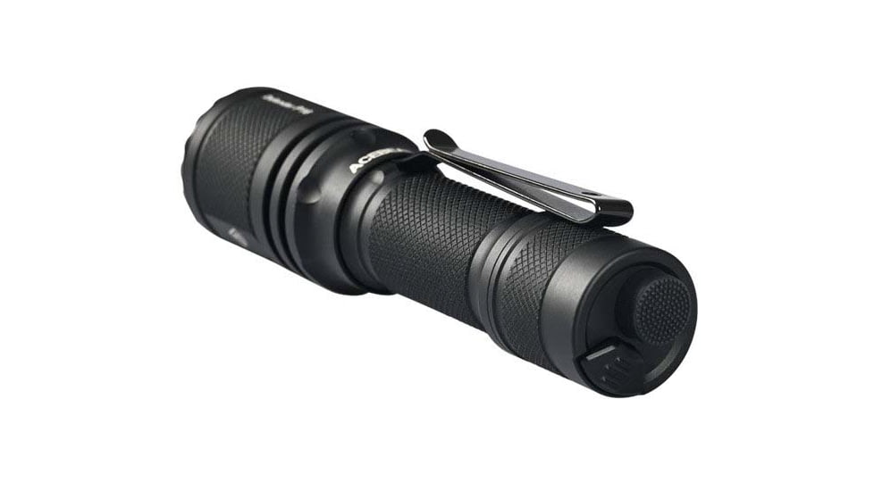 Acebeam Tactical Defender P16 Flashlights, Li-Ion Battery, 1800 Lumens, Tail-Dual Switch, Black, P16