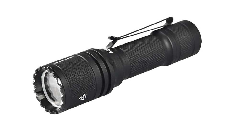 Acebeam Tactical Defender P16 Flashlights, Li-Ion Battery, 1800 Lumens, Tail-Dual Switch, Black, P16