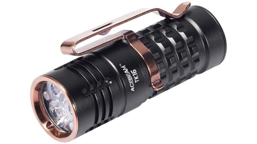 Acebeam TK16-AL 1 x 16340/ CR123A/ RCR123A 3 x CREE-XPG 3 LED Flashlight, 1800 Lumens, Black, TK16-AL