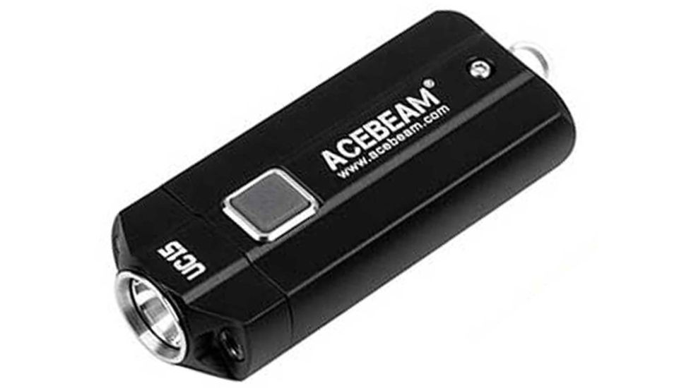 Acebeam UC15 2 x 10440/ AAA CREE XP-L HD LED Keychain Flashlight, 1000 Lumens, Black, UC15-BLACK