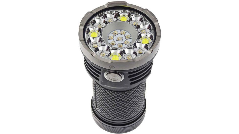 Acebeam X80 UV 4 x 18650 4 x CREE XH50.2/ 16 x Nichia 276A LED Flashlight, 10000 Lumens, 365nm UV Output, Black, X80-UV