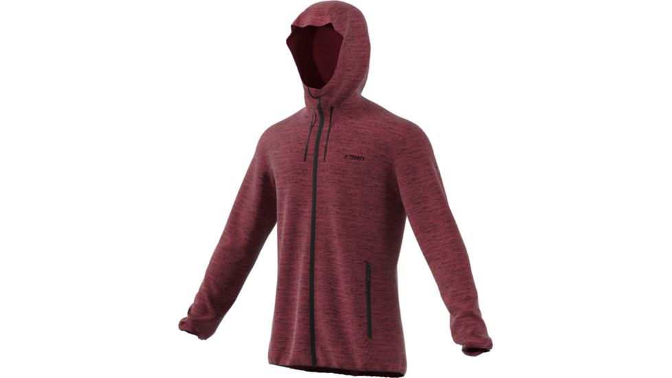 Adidas Terrex Demo, CTC Hooded Fleece Jacket - Men's, Active Maroon, Medium DZ5970-M-DEMO