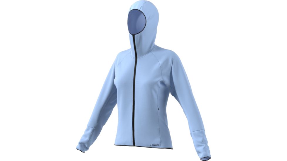 Adidas Terrex Demo, Skyclimb Fleece Jacket - Women's, Glow Blue, Small, DZ0772-S-DEMO