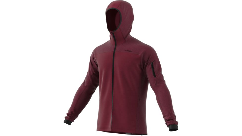 Adidas Terrex Demo, Stockhorn Fleece Hooded Jacket II - Men's, Col Burgundy, Medium DZ5962-M-DEMO