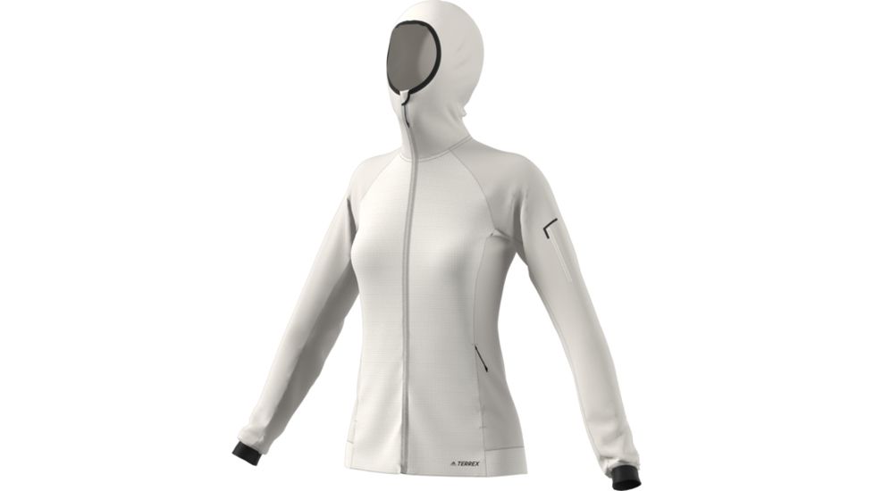 Adidas Terrex Demo, Stockhorn Fleece Hooded Jacket II - Women's, Raw White, Small, DZ0764-S-DEMO