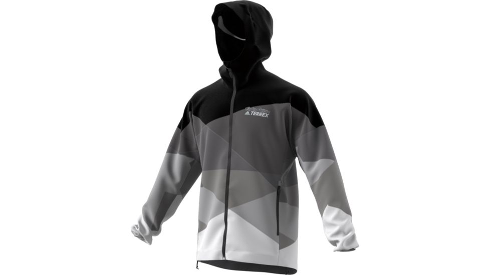 Adidas Terrex Demo, TLD Rain Jacket - Men's, Grey Two, Medium, EI4764-M-DEMO