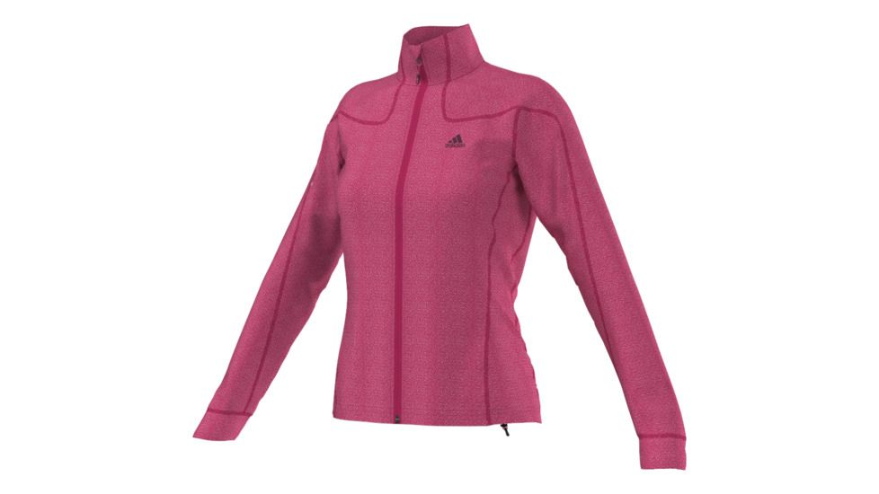 Adidas Terrex Hiking Melange Fleece Jacket - Women's-Vivid Berry-Small, 188309