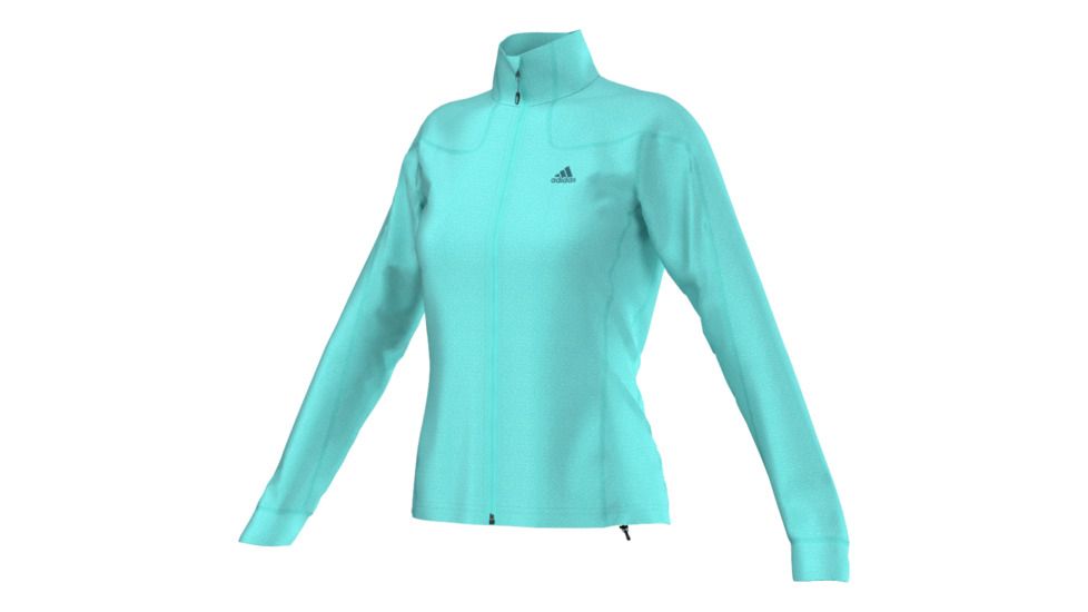 Adidas Terrex Hiking Melange Fleece Jacket - Women's-Vivid Mint-Small, 188301
