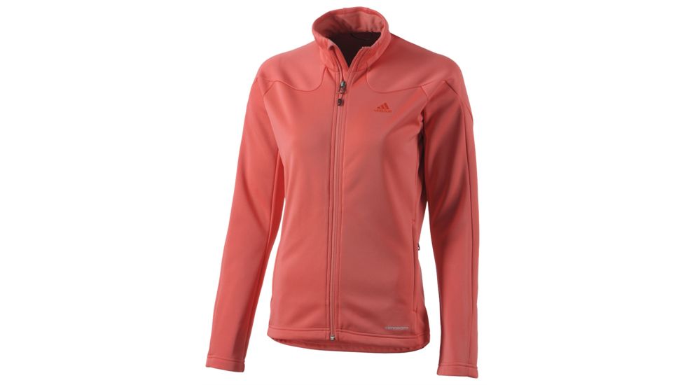 Adidas Terrex Hiking/Trekking One Sided Fleece Jacket - Women's-Chalk/Tech Grey-X-Small