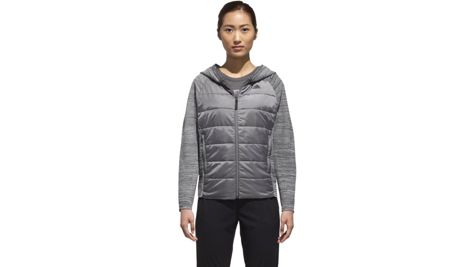 Adidas Terrex Hybrid Hoodie - Womens, Dark Grey Heather, Extra Large, DM1953-XL