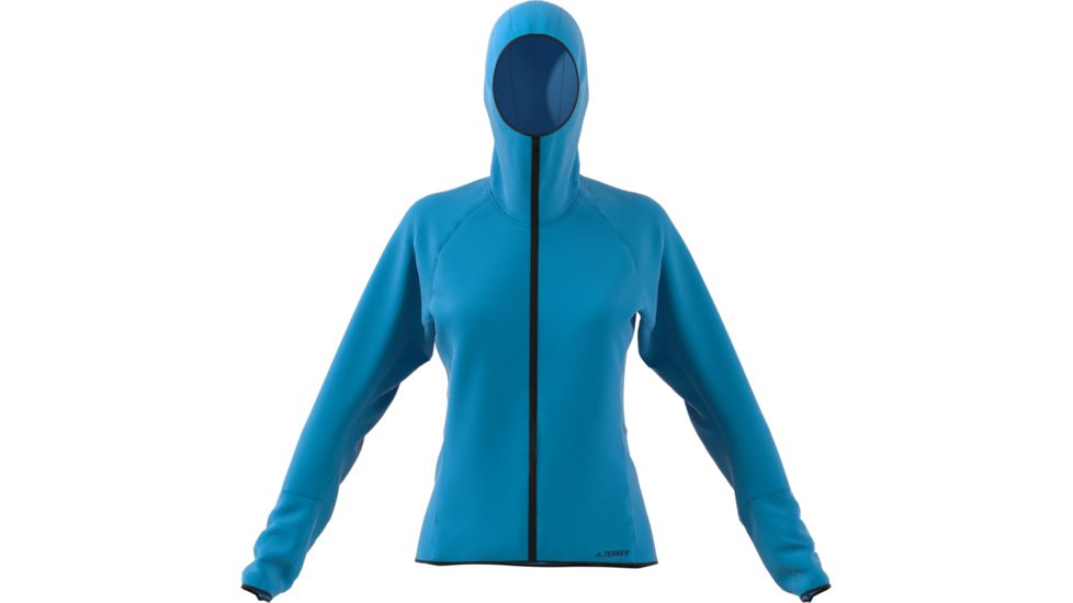 Adidas Terrex Skyclimb Fleece Jacket - Women's, Shock Cyan, DQ1523-DEMO