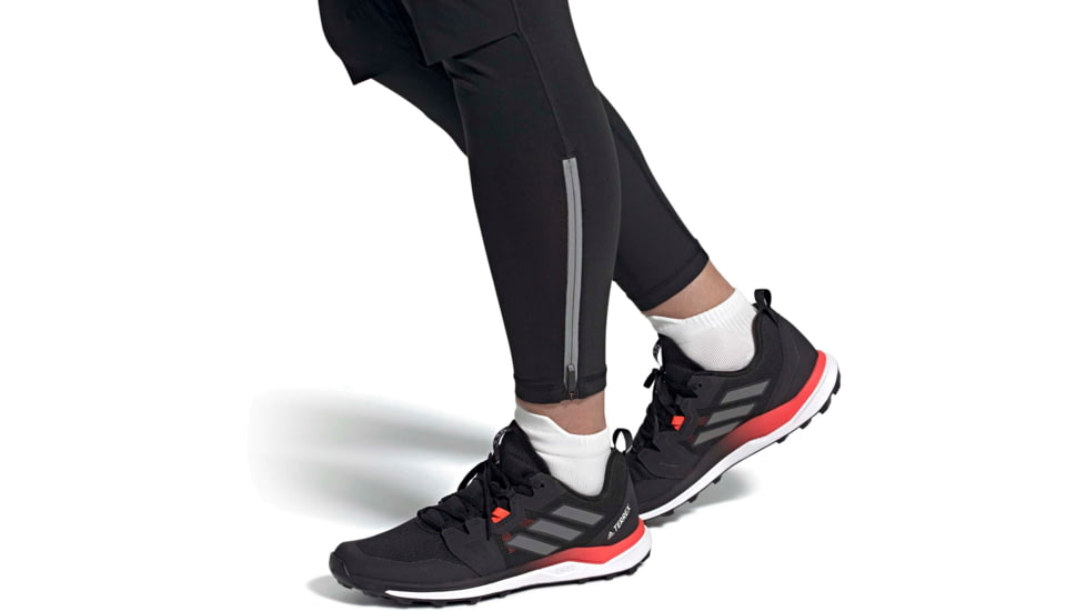 Adidas Terrex Agravic Trail Running Shoes - Men's, Core Black/Grey Four/Solar Red, 12, FX6859-001-12