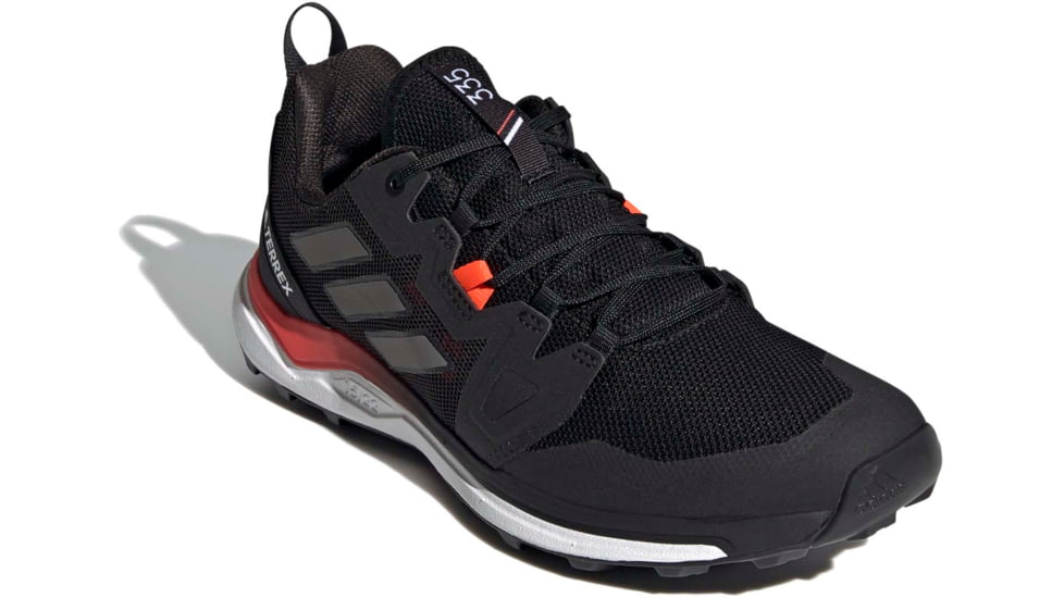 Adidas Terrex Agravic Trail Running Shoes - Men's, Core Black/Grey Four/Solar Red, 12, FX6859-001-12