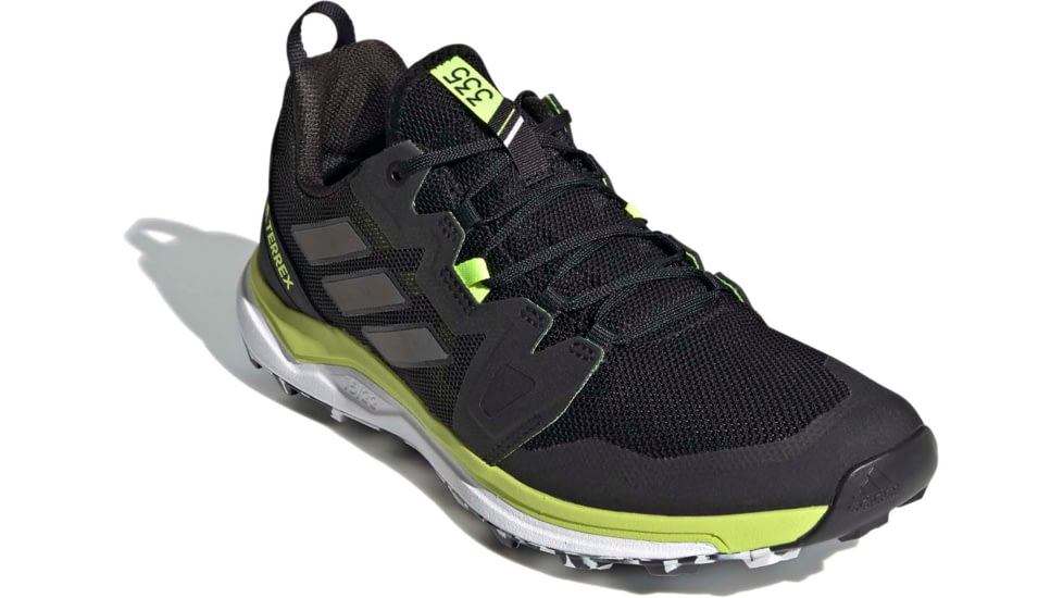 Adidas Terrex Agravic Trail Running Shoes - Men's, Core Black/Grey Four/Solar Yellow, 11.5, FW5129-001-11.5