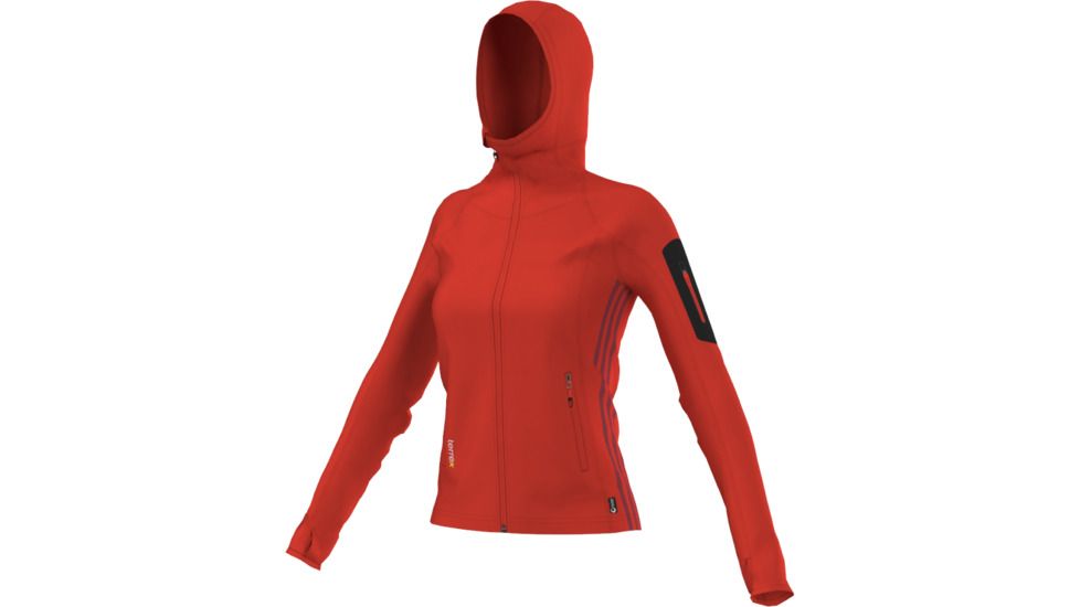 Adidas Terrex Stockhorn FleeceHoodie - Women's-Dark Orange-X-Small, 188004
