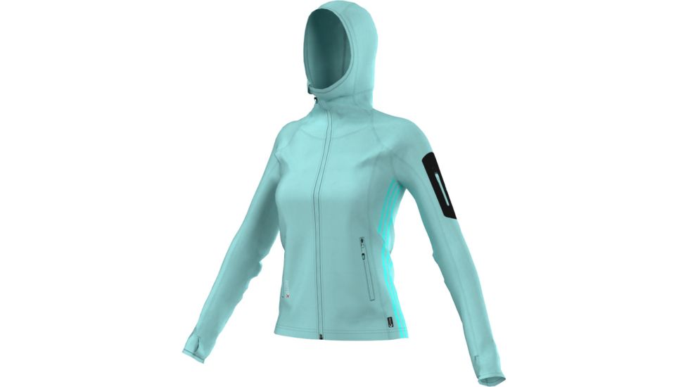 Adidas Terrex Stockhorn FleeceHoodie - Women's-Frost Mint-Small, 188008