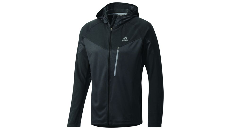 Adidas Terrex Swift Cocona Hoodie Fleece Jacket - Men's-Dark Shale-Small