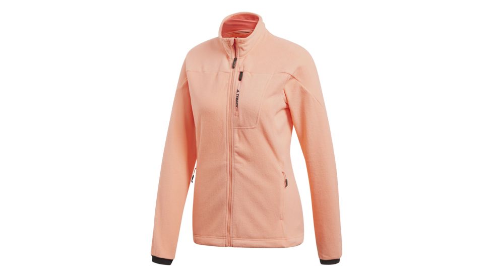 Adidas Terrex Tivid Women's Fleece Jacket, Chalk Coral, Large, CG2418-L
