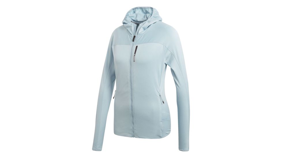Adidas Terrex Tracerocker Women's Hooded Fleece Jacket, Ash Grey, Medium, CF9864-M