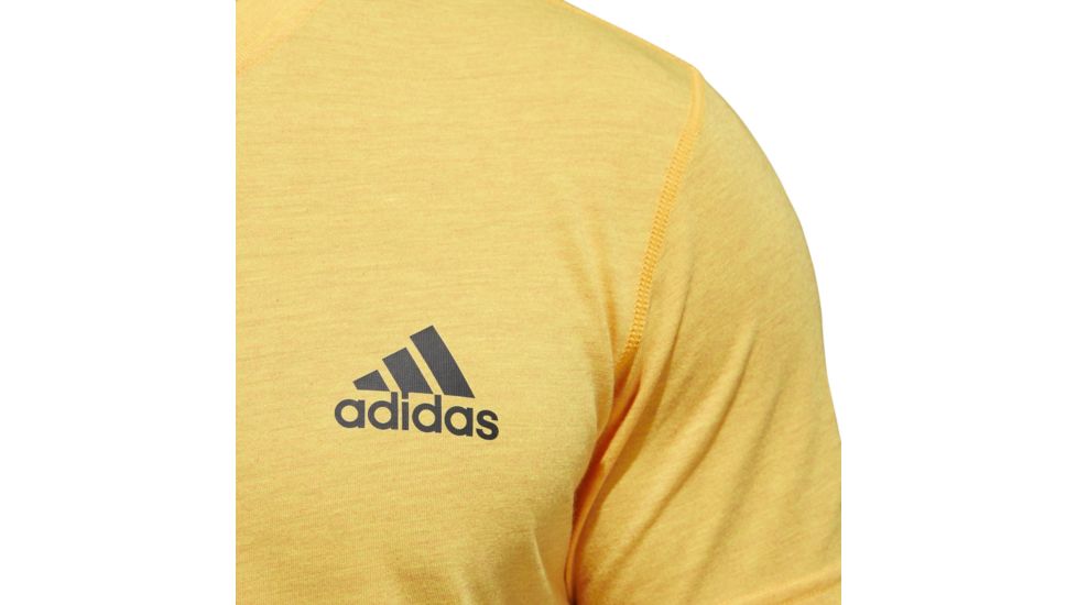 Adidas Terrex Ultimate  Men's Short Sleeve Tee, Solar Gold/Colored Heather, 2XL, CW1856-2XL