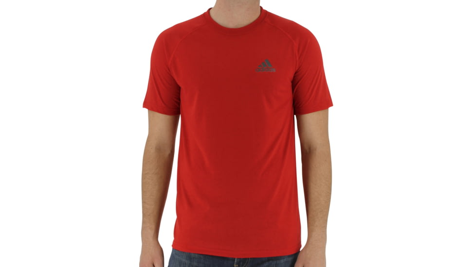 Adidas Terrex Ultimate Short Sleeve Tee - Men's-Scarlet/DGH Solid Grey-Small