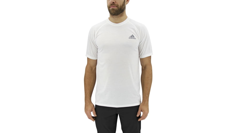 Adidas Terrex Ultimate Short Sleeve Tee - Men's-White/DGH Solid Grey Extra Large