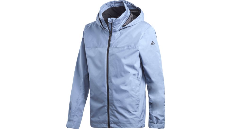 Adidas Terrex Wandertag Mens Rain Jacket, Raw Steel, 2XL, CV7057-2XL