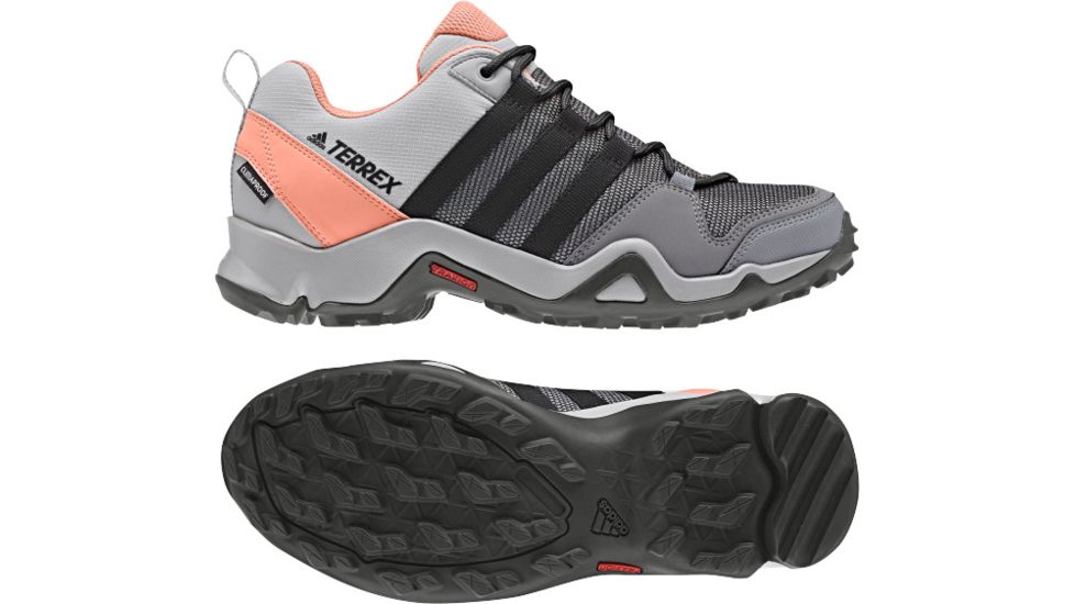 Adidas Terrex Women's Terrex AX2 ClimaProof Hiking Shoes, Grey Two/Black/Chalk Coral, 6.5 US, CM7474-6.5