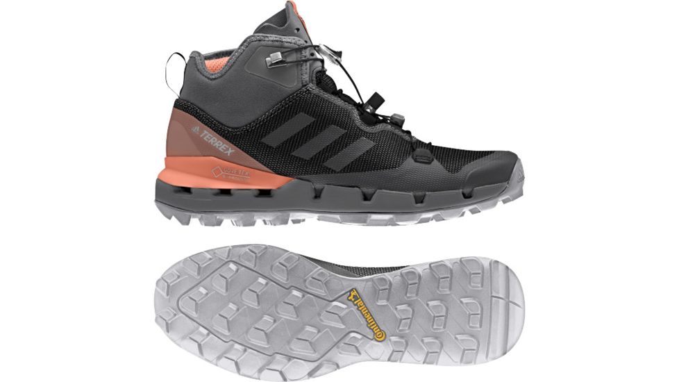 Adidas Terrex Women's Terrex Fast Mid GTX-Surround Hiking Shoes, Black/Grey Five/Chalk Coral, 8.5 US, AH2250-8.5