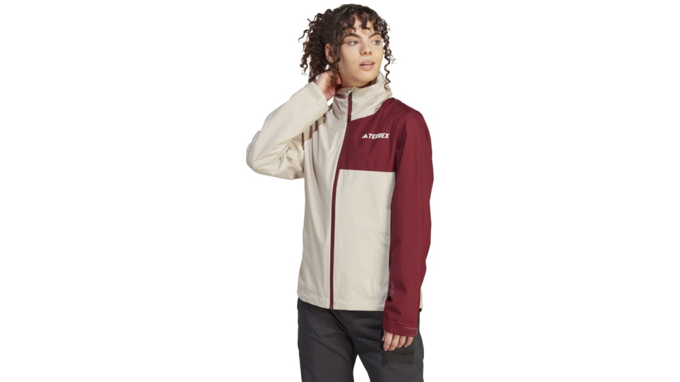 Adidas Terrex Multi Rain Rdy Two-Layer Rain Jacket - Womens, Wonder Beige/Shadow Red, Medium, IP3839-M