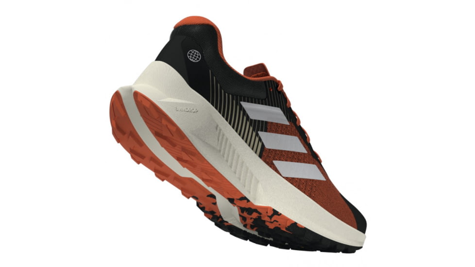 Adidas Terrex Soulstride Flow Trail Running Shoes - Mens, Black/Crystal White/Impact Orange, 12US, HP5564-12