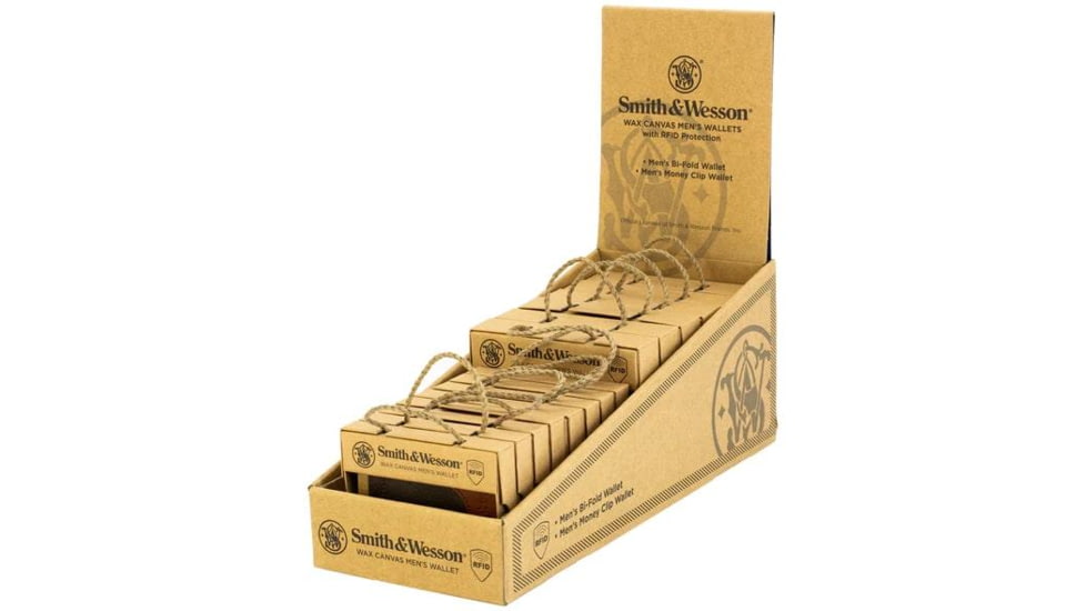 Cameleon S&amp;W POP Wallets Display 12pcs Waxed A5A7875C, RV49682