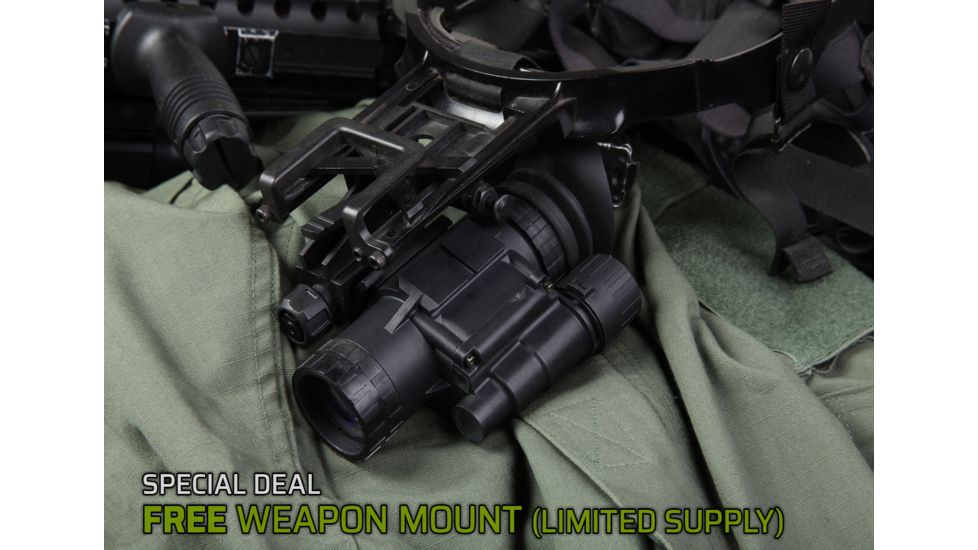 AGM Global Vision MUM-14A Multi-Purpose Night Vision Monocular, Mil-Spec, Gen 2+ Level 3, Black 11M14122353031
