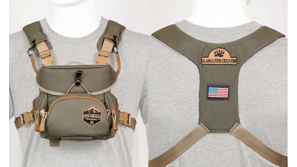 Alaska Guide Creations Classic Gen L Binocular Harness, Ranger Green, AC-L-RG
