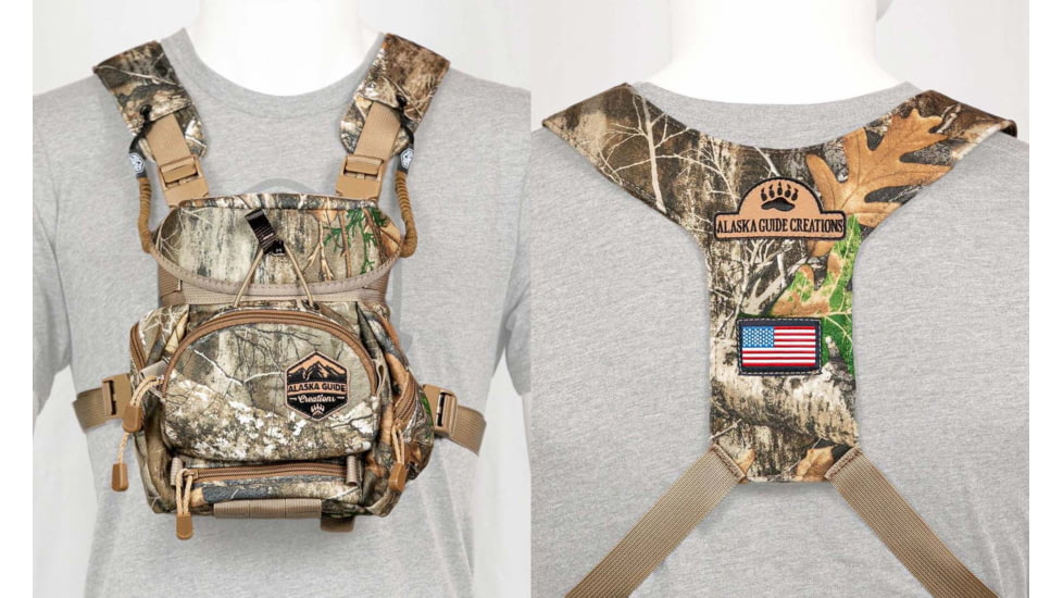 Alaska Guide Creations Kodiak Club Max Gel L Binocular Harness, Realtree Edge, KCM-L-EDGE