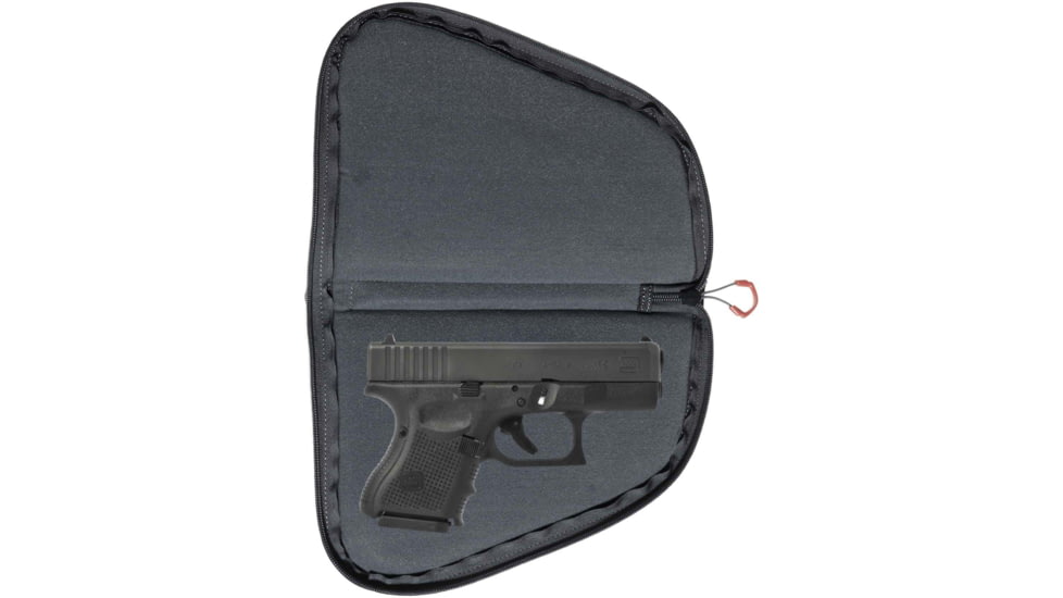 Allen Auto-Fit 2.0 Handgun Case, Heather Gray/Red, 10.5 in x 7.25 in, 7748