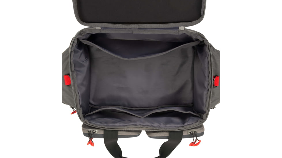 Allen Competitor Premium Molded Lockable Range Bag, Internal Tote and Fold-Up Gun Mat, Heather Gray/Red, 16.6 in x 9 in x 11.8 in, 8325
