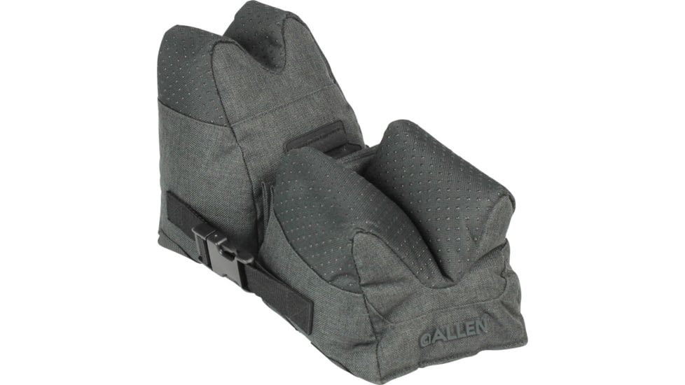Allen Eliminator Front/Rear Range Bag Combo w/Connected Style Front and Rear, Gray, Polyester, 18415