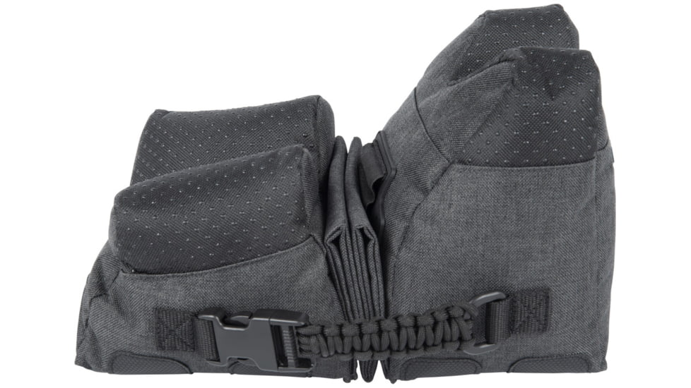 Allen Eliminator Front/Rear Range Bag Combo w/Connected Style Front and Rear, Gray, Polyester, 18415