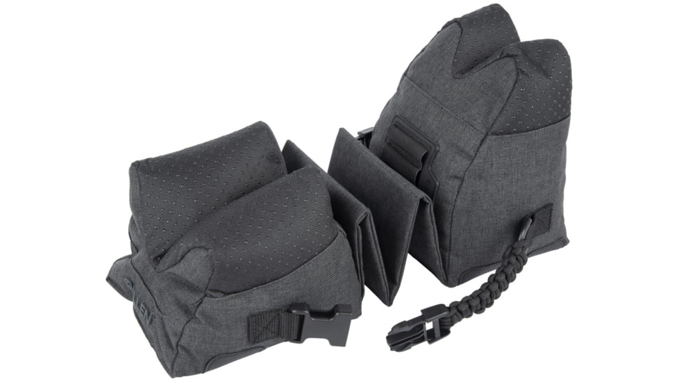 Allen Eliminator Front/Rear Range Bag Combo w/Connected Style Front and Rear, Gray, Polyester, 18415