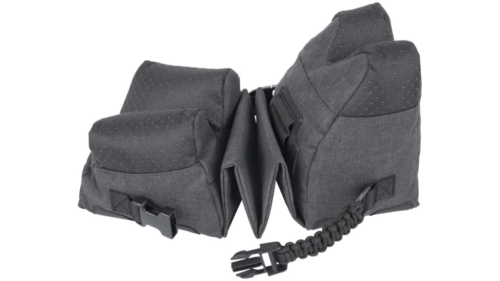 Allen Eliminator Front/Rear Range Bag Combo w/Connected Style Front and Rear, Gray, Polyester, 18415