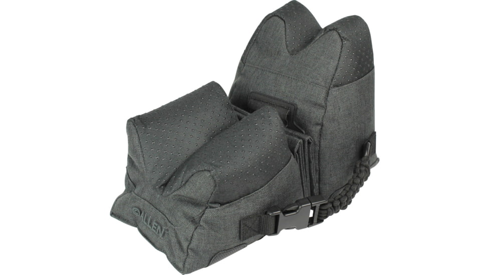 Allen Eliminator Front/Rear Range Bag Combo w/Connected Style Front and Rear, Gray, Polyester, 18415