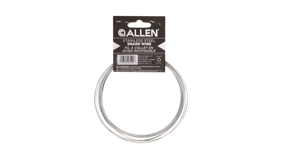 Allen Hunting Snare Wire, 20 L, Stainless Steel, 9511