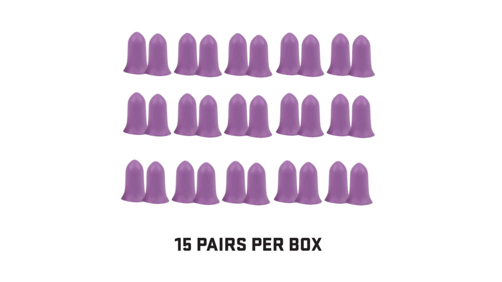 Allen ULTRX Small Tapered Foam Ear Plugs, 15-Pairs, Purple, 4134
