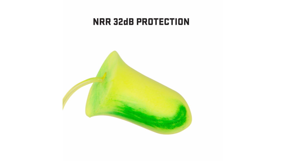 Allen ULTRX Tethered Tapered Foam Ear Plugs, 5-Pairs, Lime/ Yellow, 4119