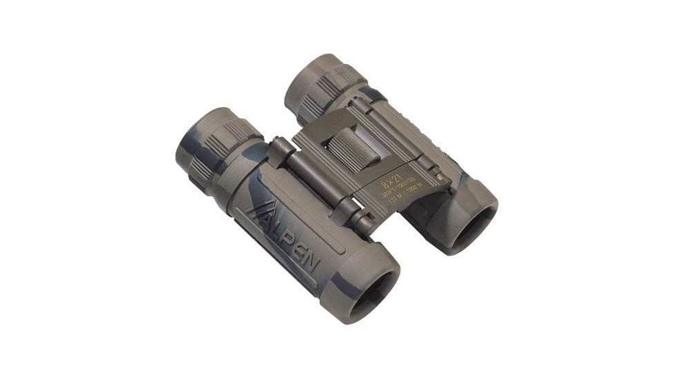 Alpen Sport 8x21 Brown Camo Rubber Armored Compact Binoculars 271