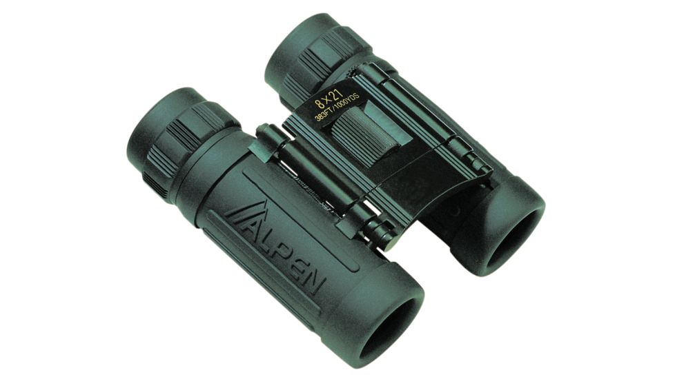 Alpen Sport 8x21 Green Roof Prism Rubber Armored Compact Binoculars 278