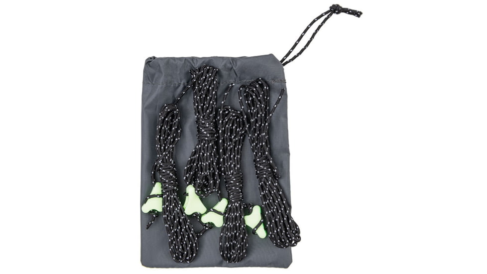 ALPS Mountaineering 2mm Guy Lines, 4-pack, Black, 7090036