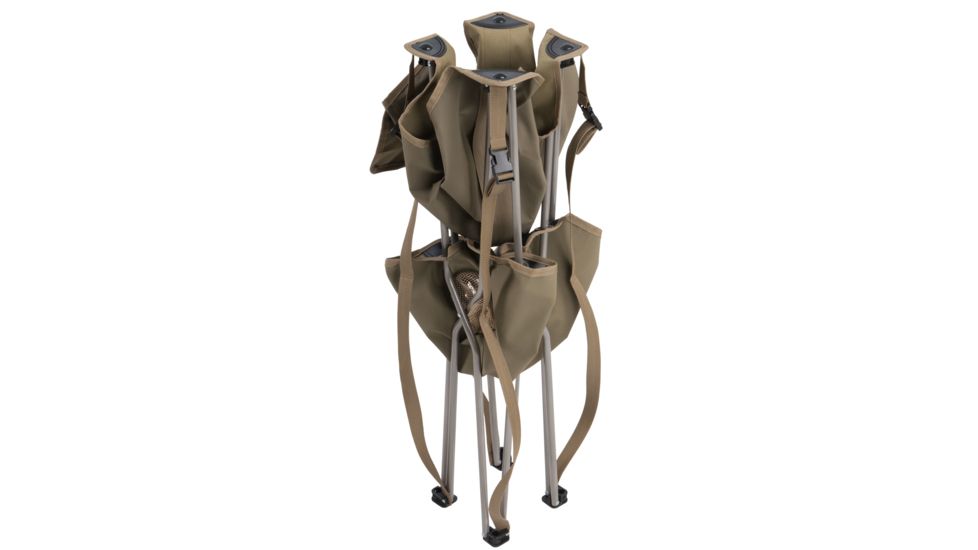 ALPS Mountaineering Eclipse Table with Checkerboard Top, 27 x 27 x 26 inches, Khaki, 8360114