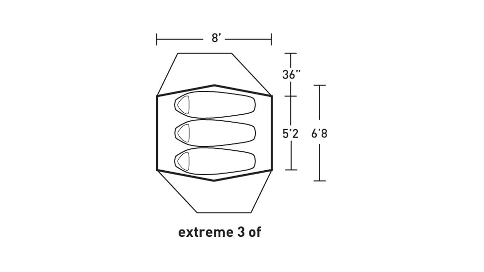 ALPS Mountaineering Extreme 3-Person Outfitter, Tan/Green, 5332618OF